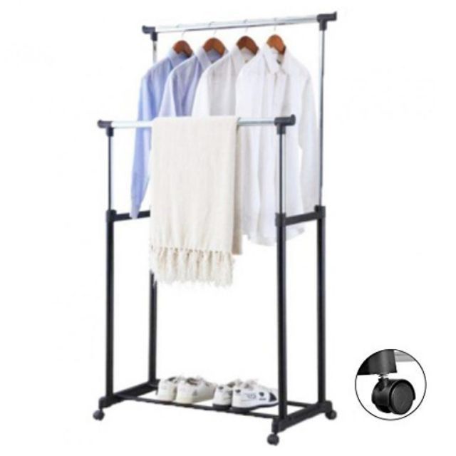 double pole telescopie clothes rack | Shopee Philippines