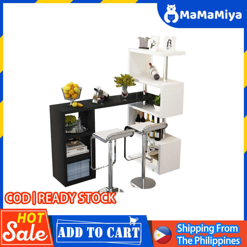 Mamamiya Modern Mini Bar Counter With 360 Degree Rotating Table ...