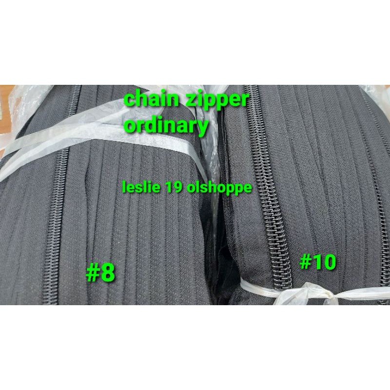 Chain Zipper Ordinary #8 and #10 sold per 1roll(100yard) | Shopee ...