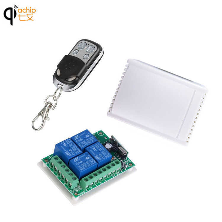 12V Four-way Wireless Remote Control Switch Receiver Board Learning ...