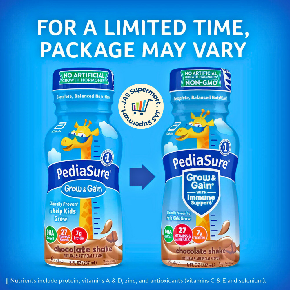Pediasure Grow and Gain Chocolate Shake 237mL Kids Milk Drink for 3 ...