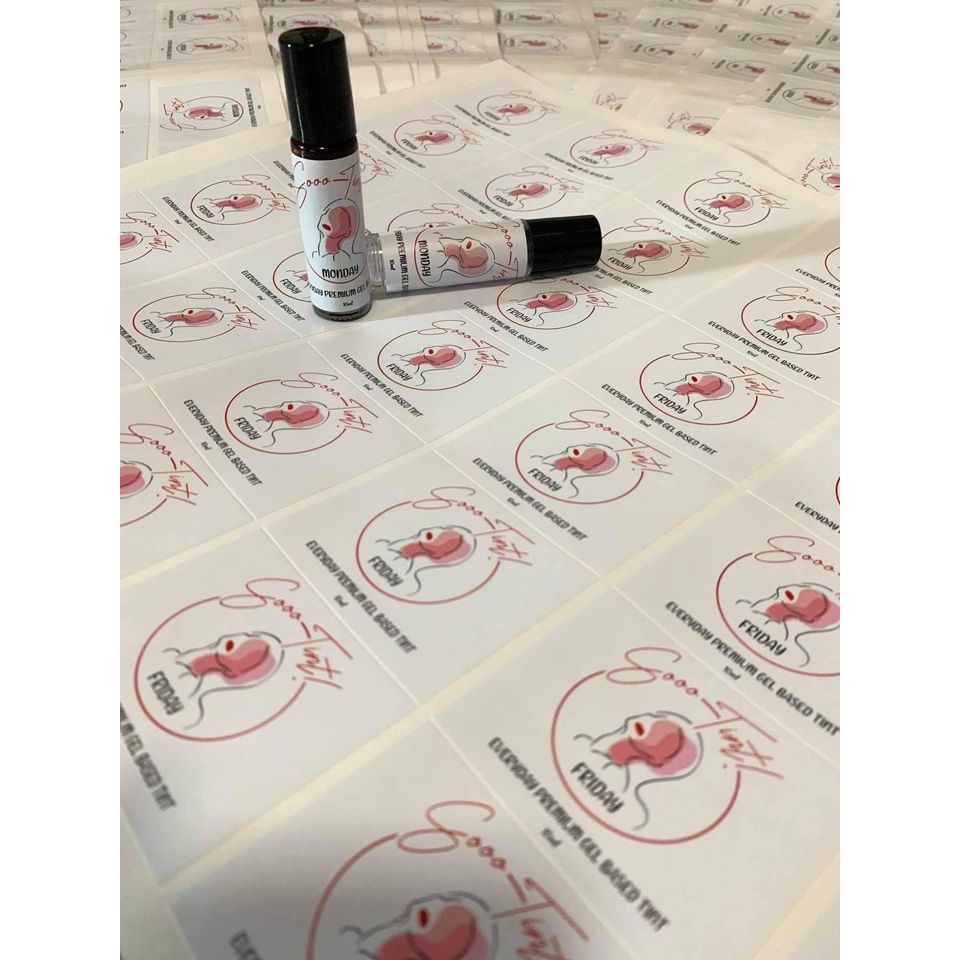 STICKER LABEL WATERPROOF 1000pcs minimum (Transparent & White) | Shopee ...