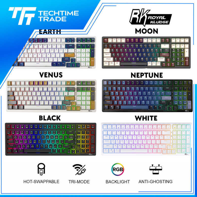 RK Royal Kludge Rk98 96% Limited Edition Wireless Keyboard Tri-Mode ...