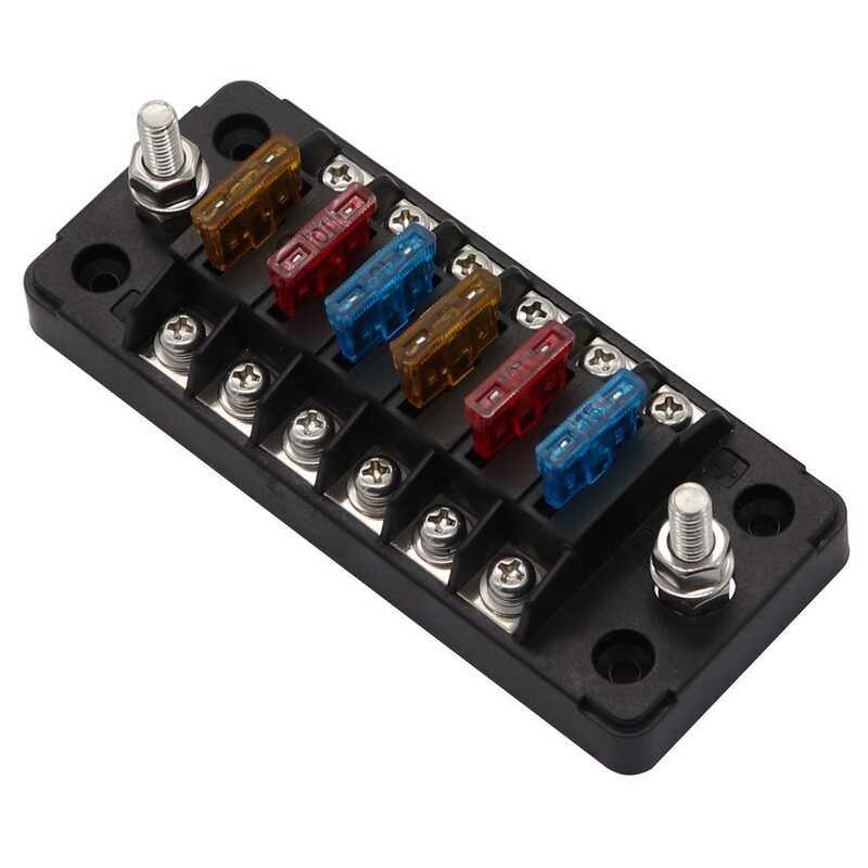 Hot-selling 6-way Fuse Box Positive Negative Integrated 75A Current ...