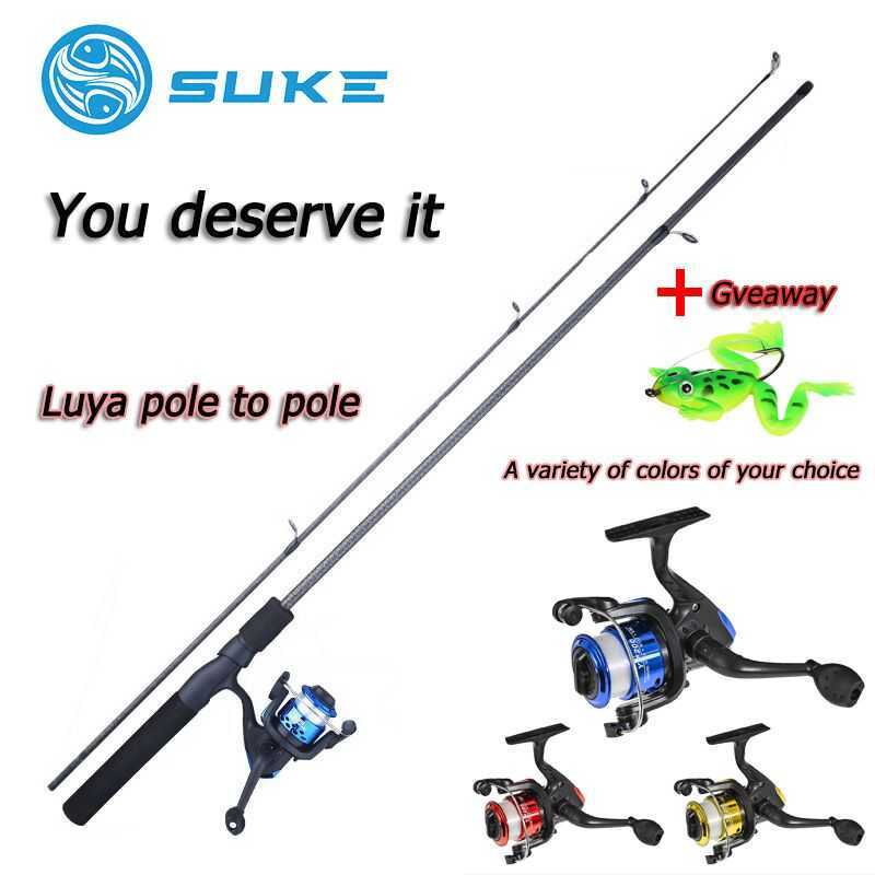 SUKE Fishing Set Original 1.65/1.8M Spinning Reel Outdoor 2 Section FRP ...