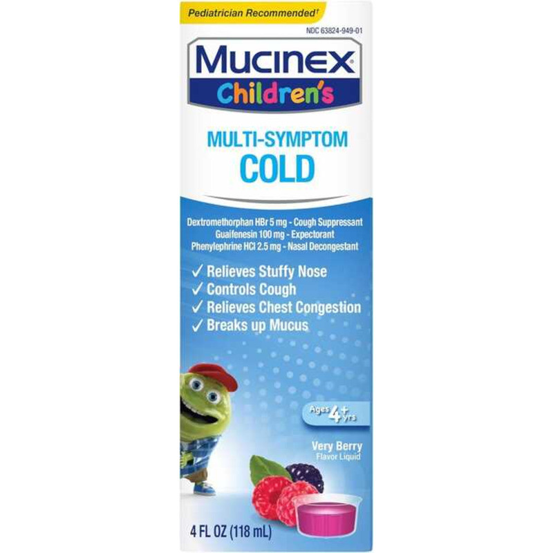 Mucinex Children's Multi-Symptom Cold Relief Liquid- Relieves Stuffy