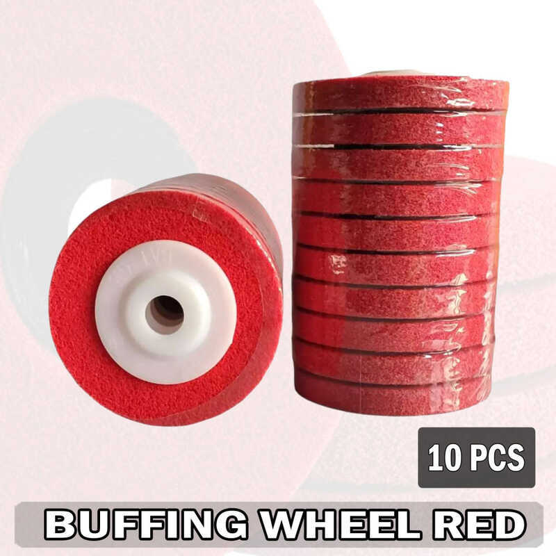 10Pcs RED Sanding Disc Metal Pad Angle Grinder Fiber Nylon Buffing ...