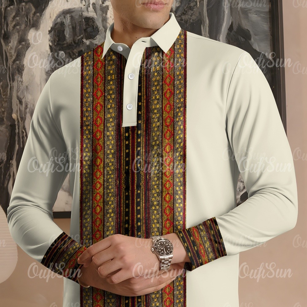 Polo Barong Long Sleeve For Men 2025 Barong Tagalog Asean Attire Barong ...