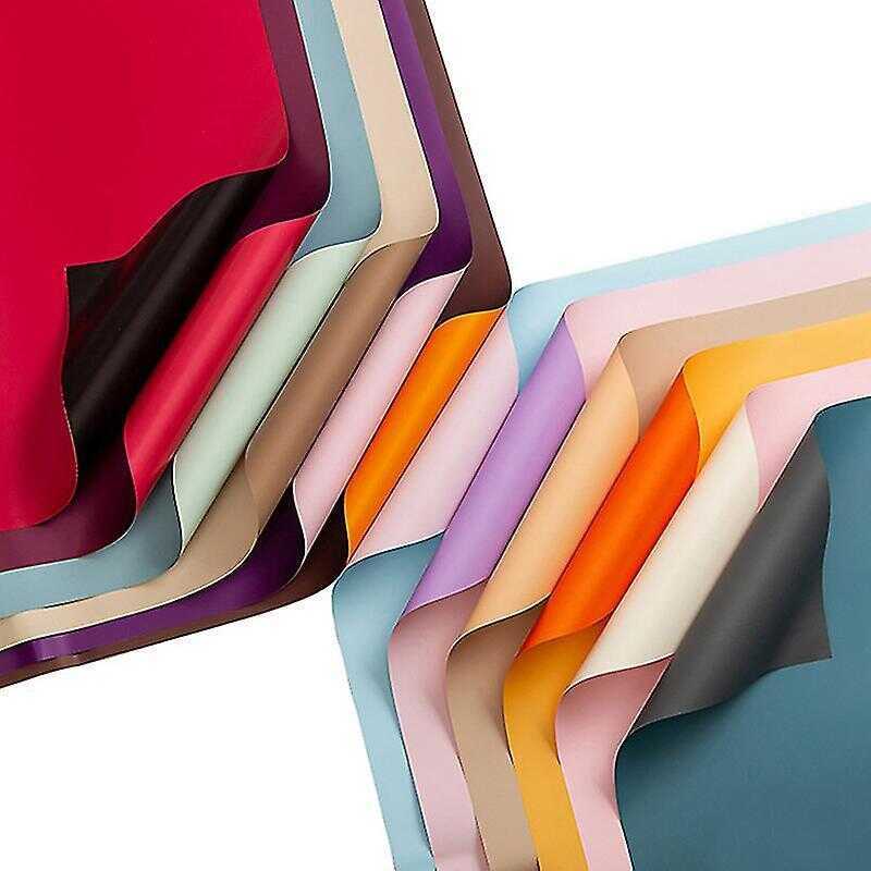 10Pcs Two-Sided Colored Flower Wrappers 58*58Cm Gift Wrapping Paper ...
