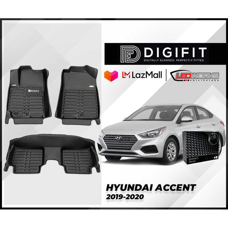 HYUNDAI ACCENT 2019-2020 Digifit Premium Car Matting /Floorliner E6e ...