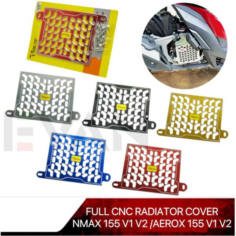 Radiator Cover Aluminum Full CNC Design For Nmax V1 & V2 Aerox V1 & V2 ...