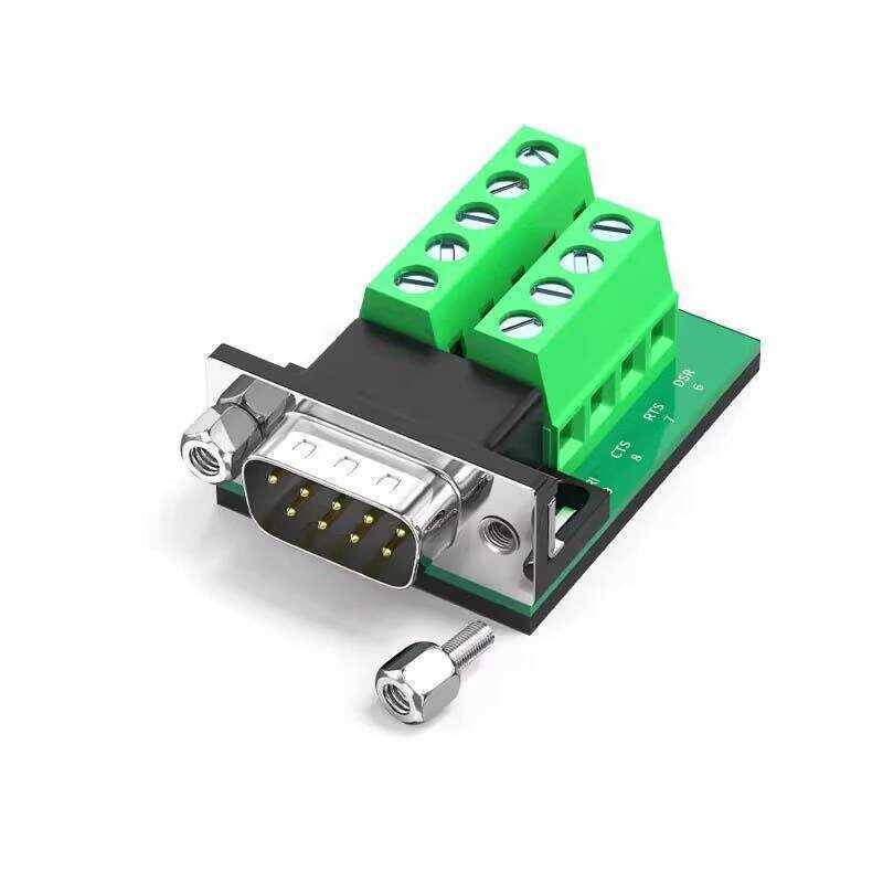 485 Terminal Block 422 Connector DB9 Solder-Free Nine-Pin Male and ...