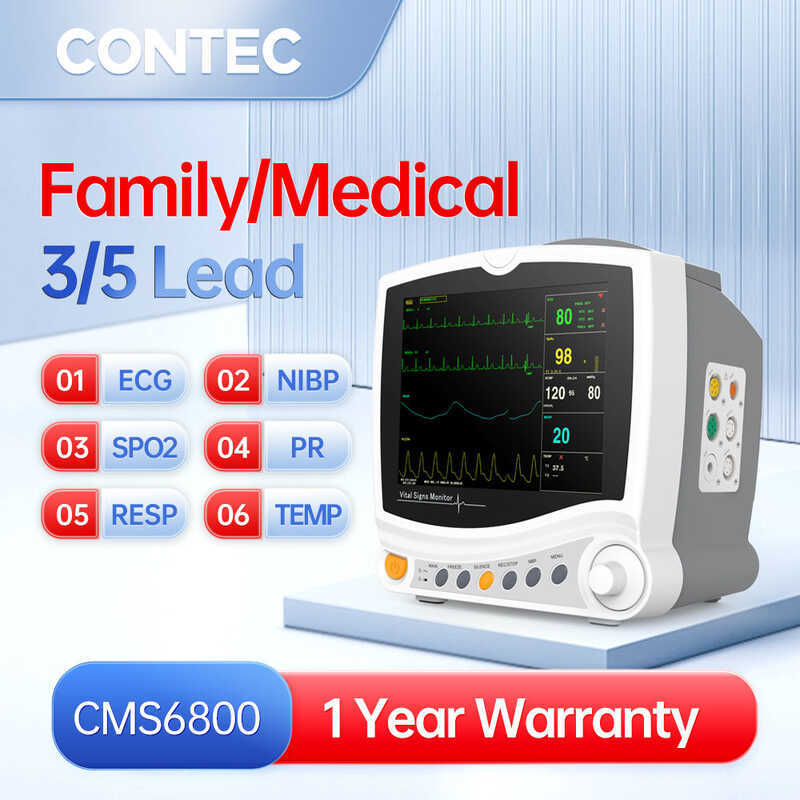 COD CONTEC Cms6800 ICU Vital Signs Patient Portable Ecg,Nibp,Spo2,Pr ...