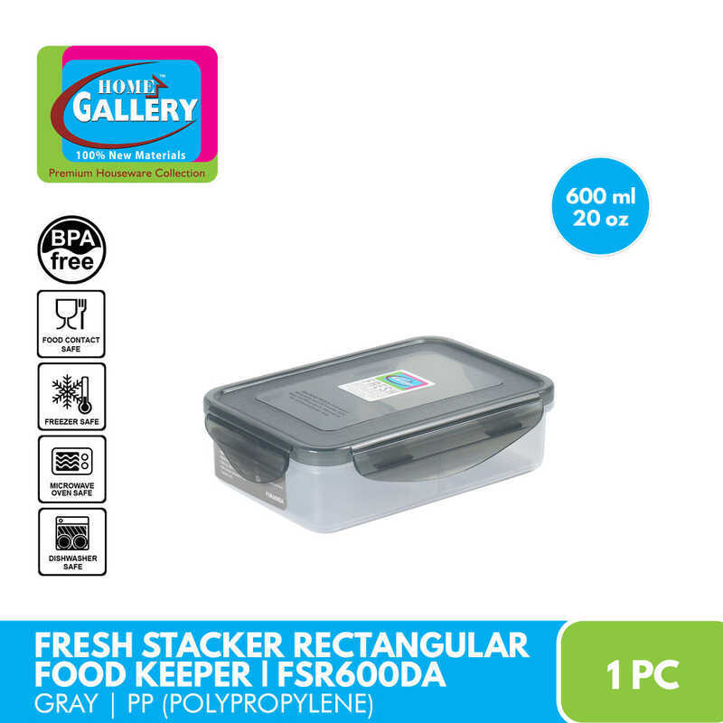Home Gallery Fresh Stacker Rectangular Food Keeper With Divider 600Ml ...