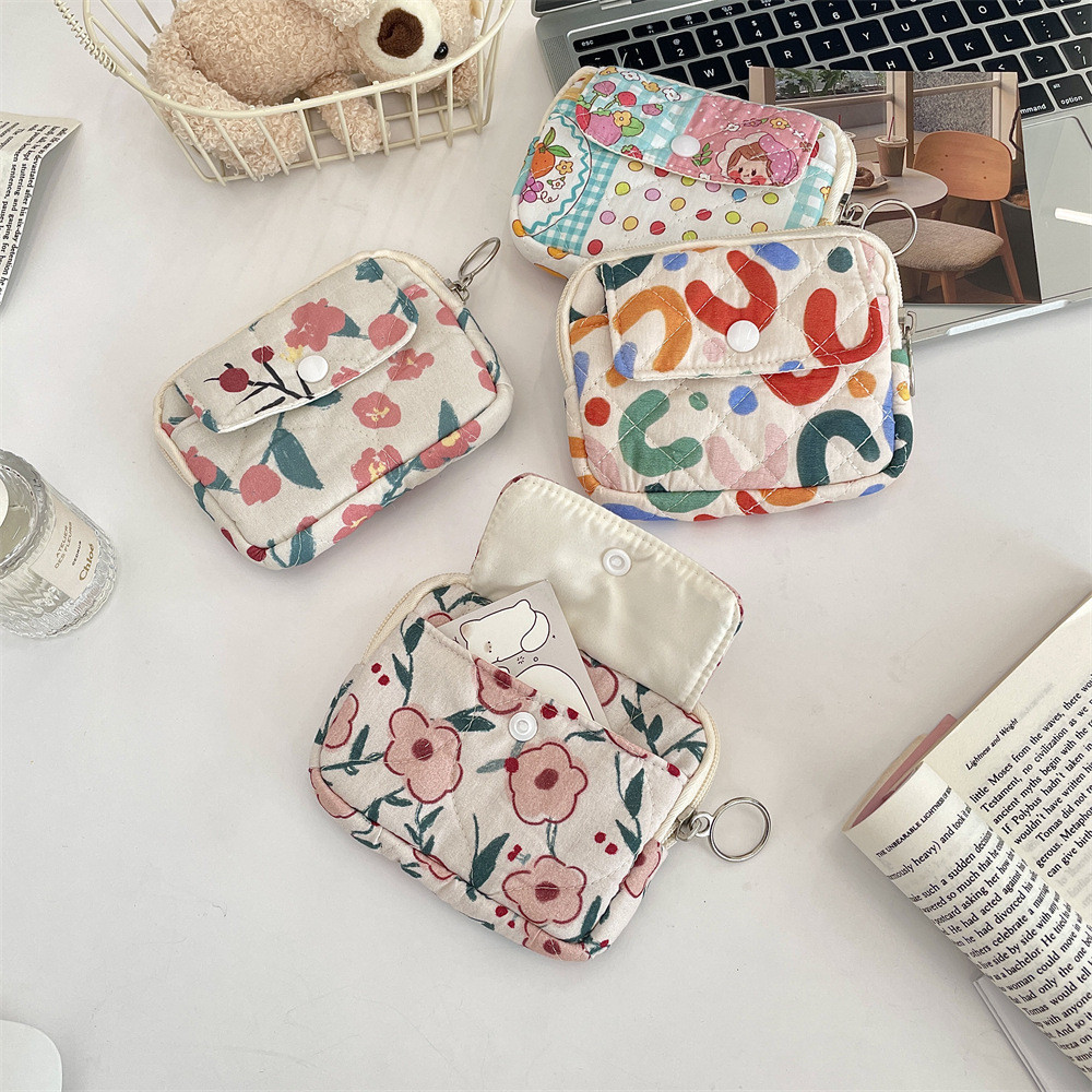 Cute Cartoon Floral Quilted Multi-functional Storage Bag, Organizing ...