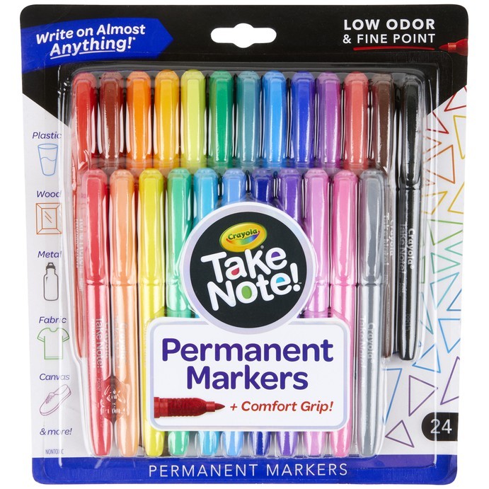 Crayola Take Note Permanent Markers 12s | Shopee Philippines
