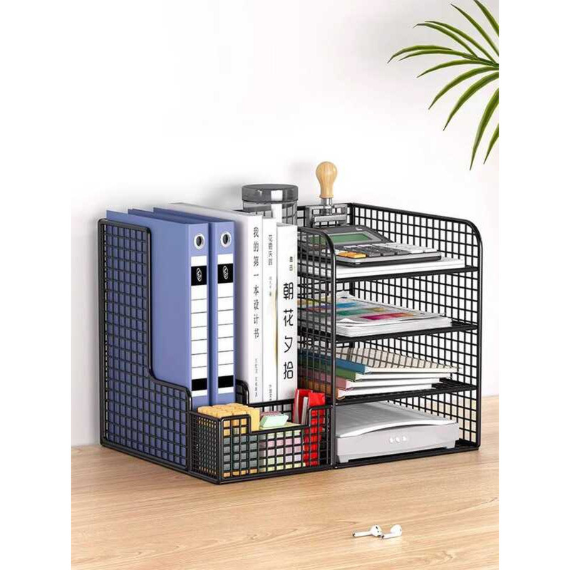 Bookshelf Desktop Rack Office Desk File Folder Multi-layer Student Book ...