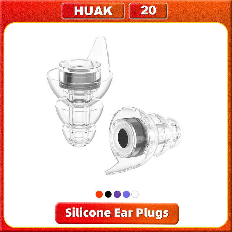 HUAK High Fidelity Concert Plugs, Silicone Hearing Protection Earplugs ...