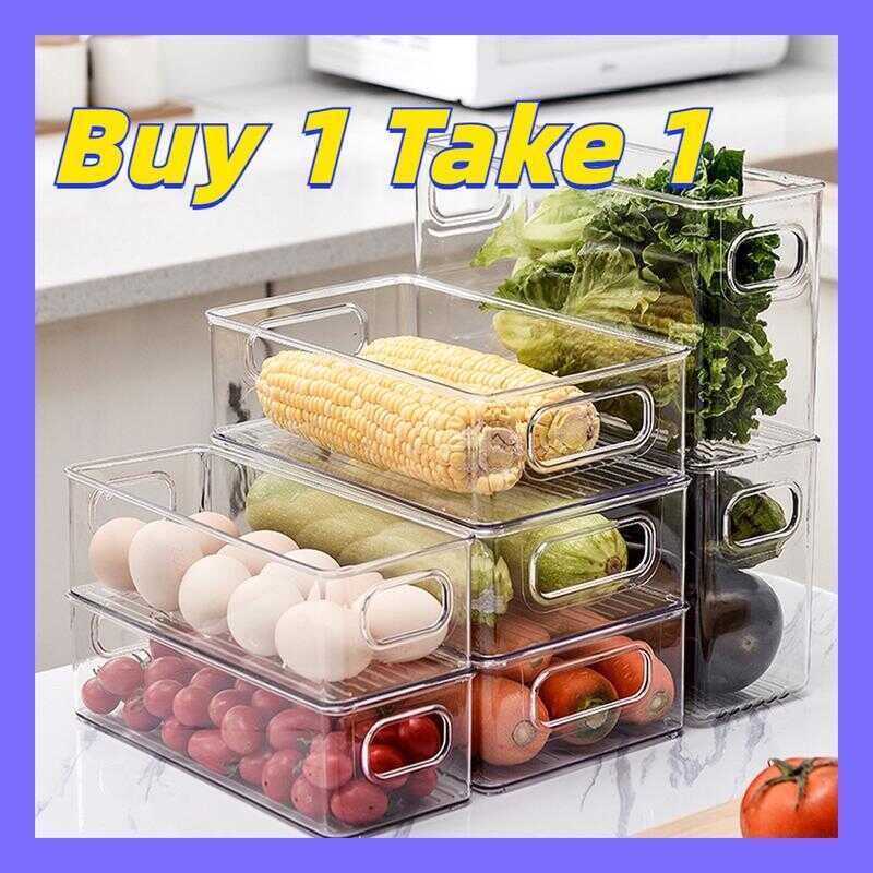 Clear Refrigerator Organizer Box | See-Through Stackable Food Storage ...