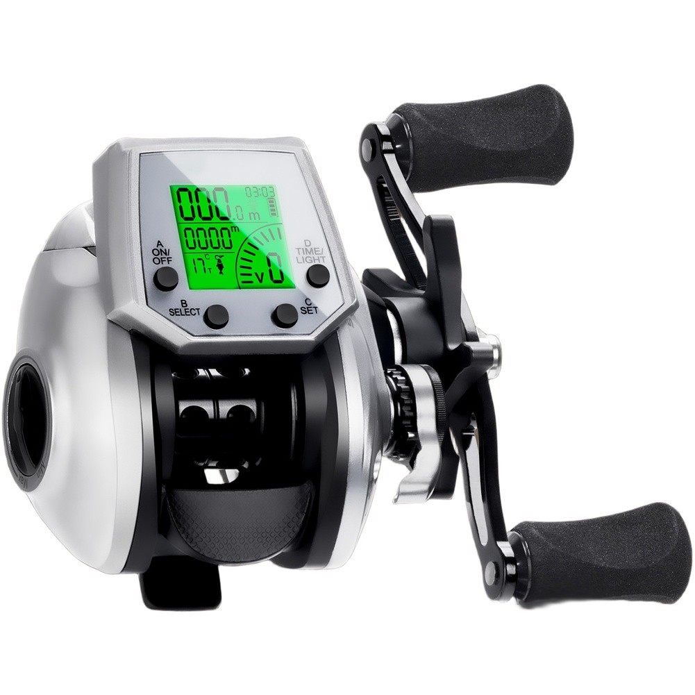 ANRE. Digital Fishing Reel Baitcasting Reel With Temperature Time ...