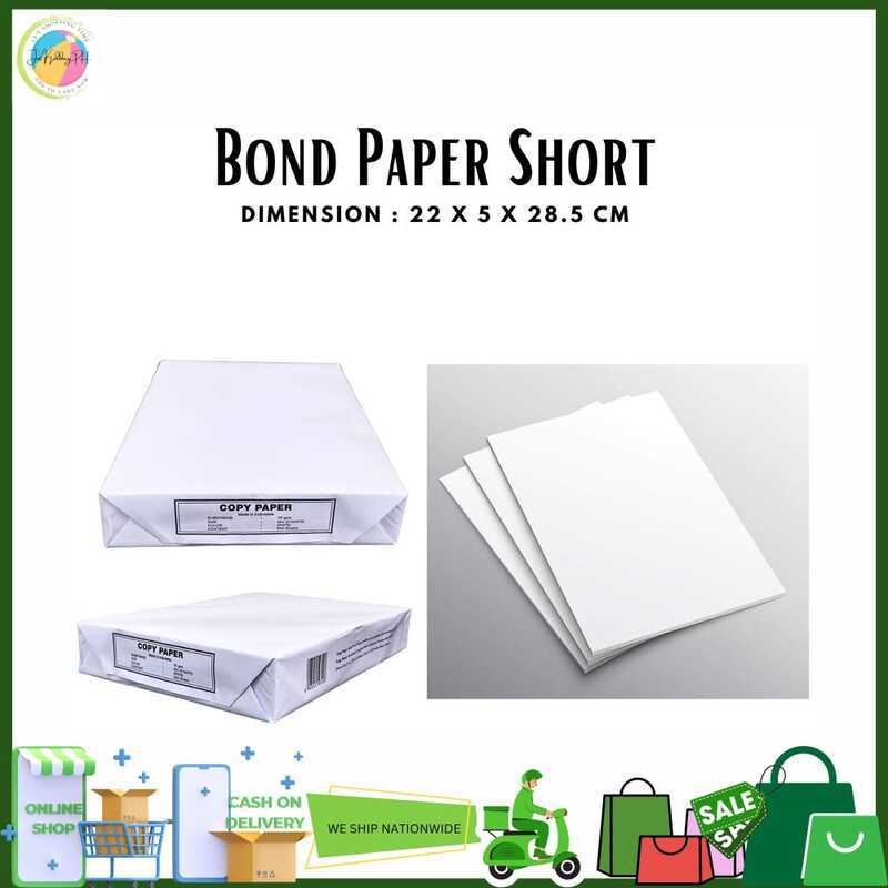 BOND PAPER SHORT BY Rim/Short Paper/Bond 500 SHEETS PER Pack/Short RIM ...