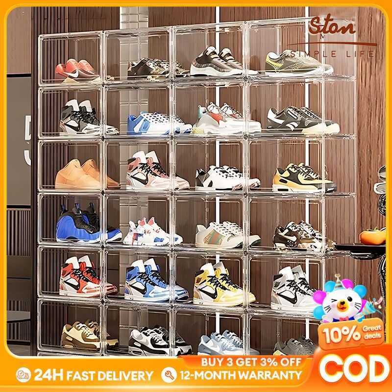 C9 Ston Acrylic Shoe Rack Organizer Magnetic Transparent Sneaker Shoes ...