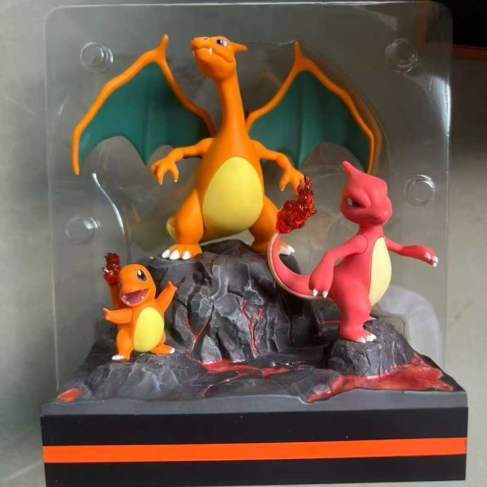 Anime Charmander Charmeleon Charizard Three Form Evolution with Retail ...