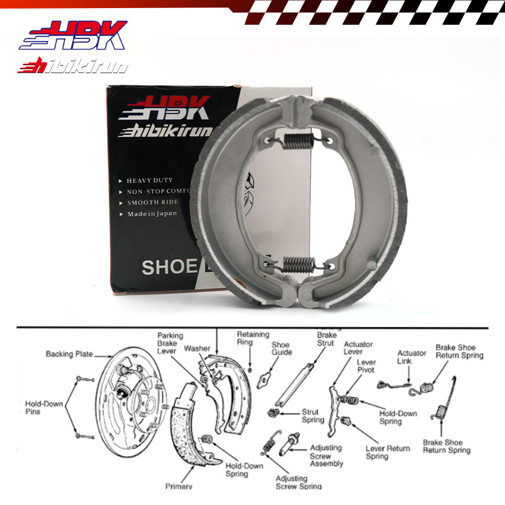 HBK Wholesale 10PCS BRAKE SHOE REAR FOR XRM/WAVE/TMX/BEAT/CLICK JAPAN ...
