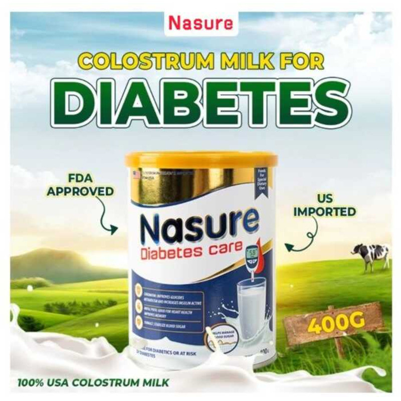 Nasure Diabetic Original Colostrum Powdered Milk 400G For Blood Sugar ...