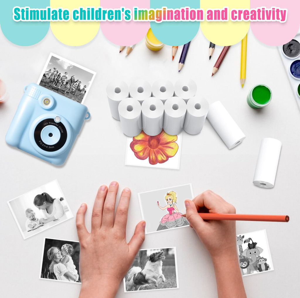 Children's Camera Dedicated Thermal Printing Paper Polaroid Camera ...