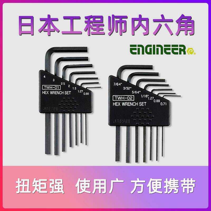 Engineer ENGINEER Hex Socket Wrench Set 7 Pieces Metric Imperial ...