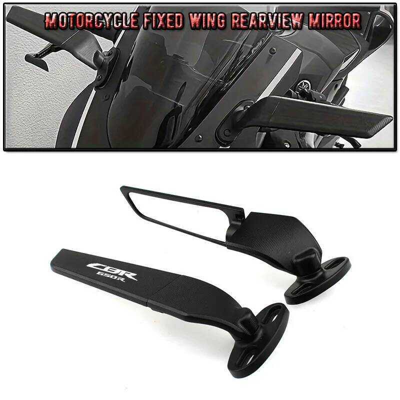Motorcycle 2014 Side Mirrors Winglets Wind Wing Adjustable Rotating ...