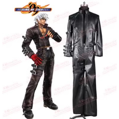 Game KOF King Of Fighters K Cosplay Suit Black Costume Suit For Men ...