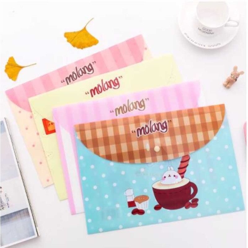 A4 Plastic Envelope Cute Cartoon File Bag Student Stationery 1Pc F6e ...