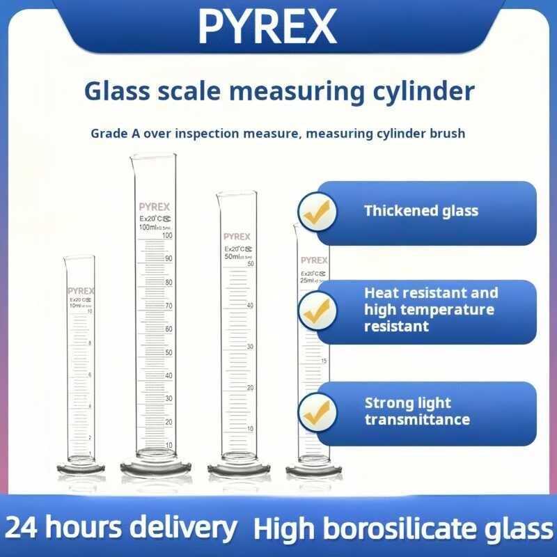 Original PYREX The Glass Graduated Cylinder Glass Measuring Multiple ...