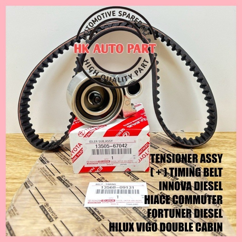 Timing BELT + TENSIONER HIACE INNOVA DIESEL FORTUNER HILUX DOUBLE CABIN ...