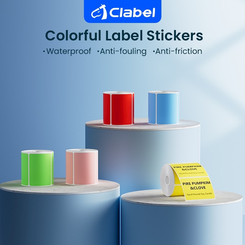 CLABEL Colorful Waterproof Thermal Label Sticker, Price Tag Sticker ...