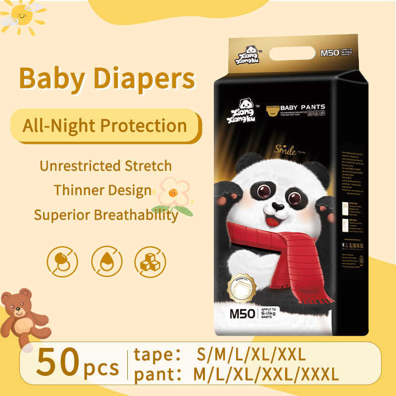 Panda Diapers Baby Diaper 50Pcs Korean Diapers Large On Sale Magic Tape ...