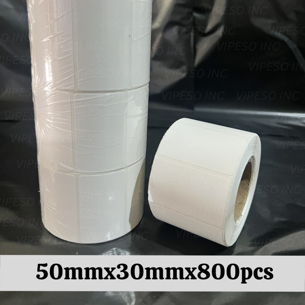 Thermal Label Sticker Adhesive Barcode Sticker 50mm x 30mm x 800 sheets ...