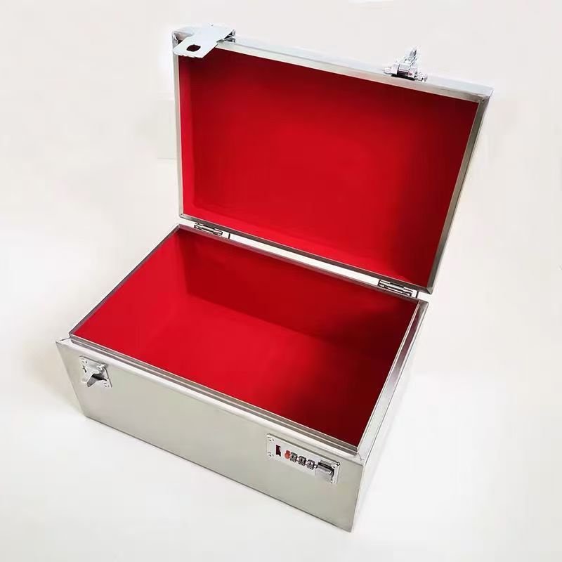 Stainless steel lockable deposit jar Certificate storage box Portable ...