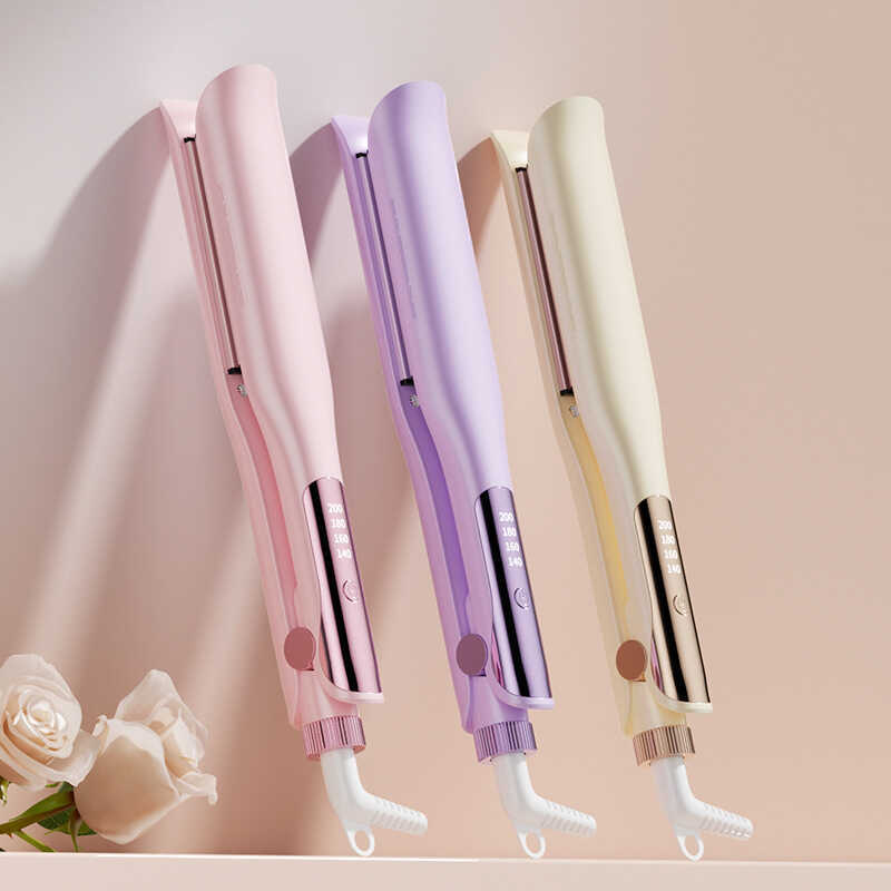 Electric Splint Hair Straightening Curling Iron Dual-Use Negative Ion ...