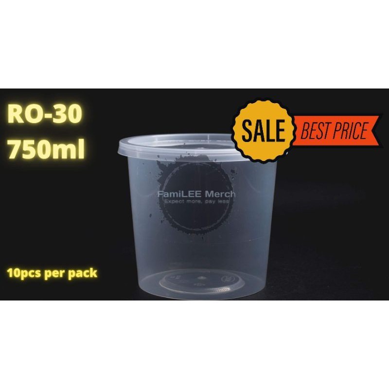 Microwavable Container RO-30 750ml 1 box/300pcs | Shopee Philippines
