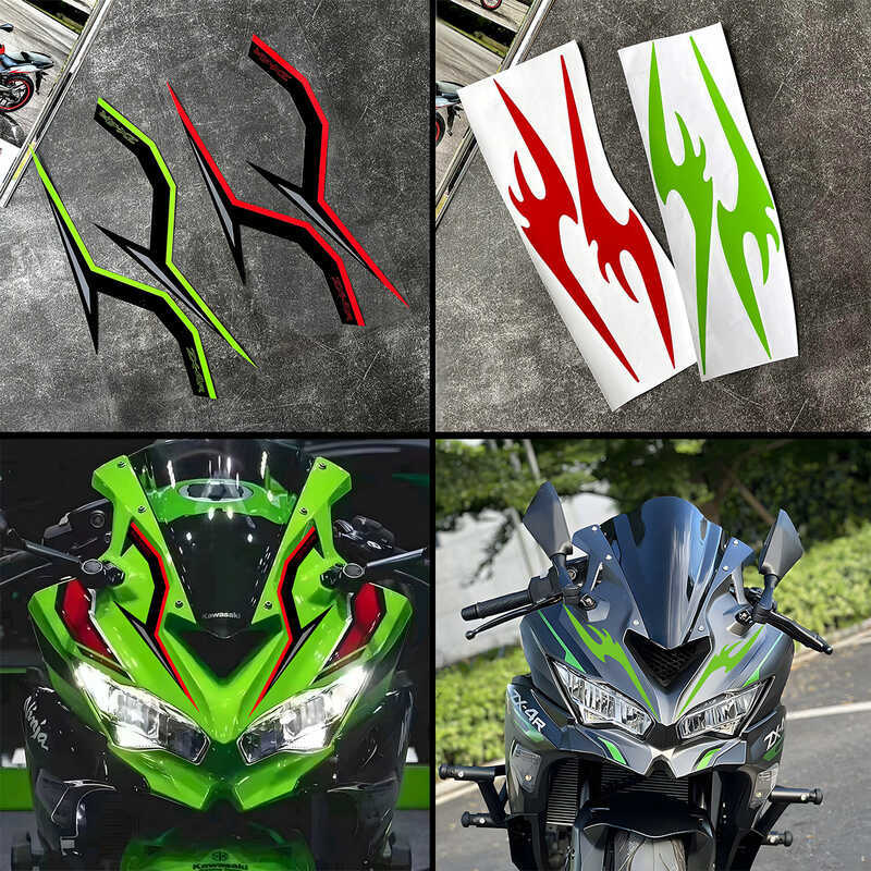 Motorcycle Fairing Head Sticker Reflective Front Bumper Waterproof ...
