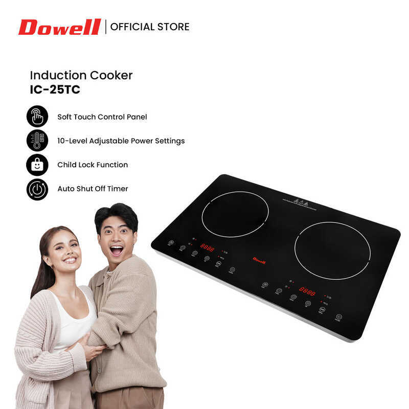 Dowell Double Burner Induction Cooker Soft Touch Control Panel | Ic ...