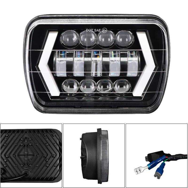 Car LED 7Inch Auxiliary Light 12V With Left Arrow Turn Signal Light 4X4 ...