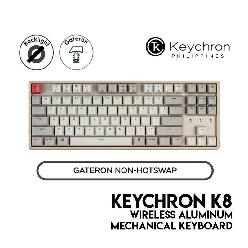 Keychron K8 Mechanical Keyboard, Tenkeyless, Wired/Bluetooth, Non ...