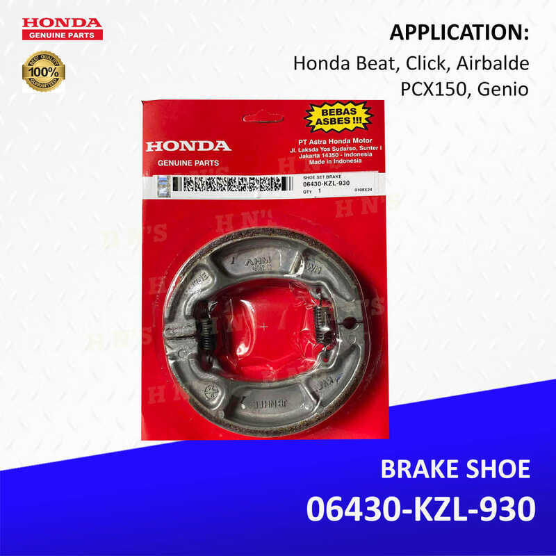 Honda Genuine Brake Shoe For Honda Beat / Airblade / Pcx150 / Genio PN ...