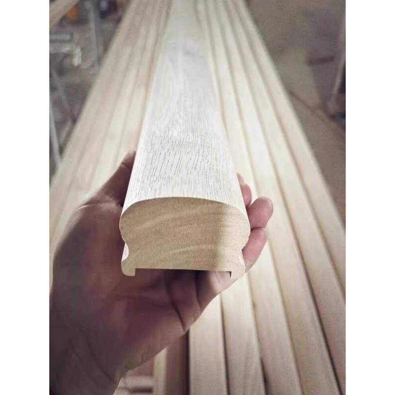 Solid Wooden Stair Guardrail Balcony Railing Indoor Handrail Rubber ...
