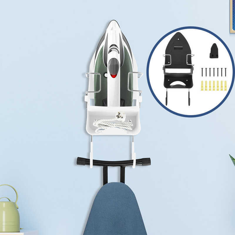 Ironing Board Holder Wall Mount Electric Iron Rack Space Saving Hanger ...