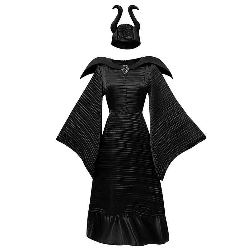 Halloween Costume Maleficent Maleficent Witch Robe Horned Witch Demon ...